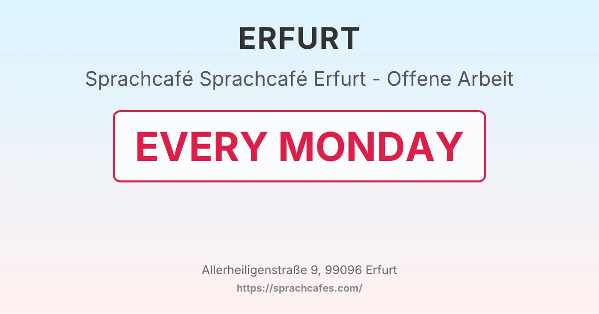 Sprachcafé Erfurt - Offene Arbeit – event photo