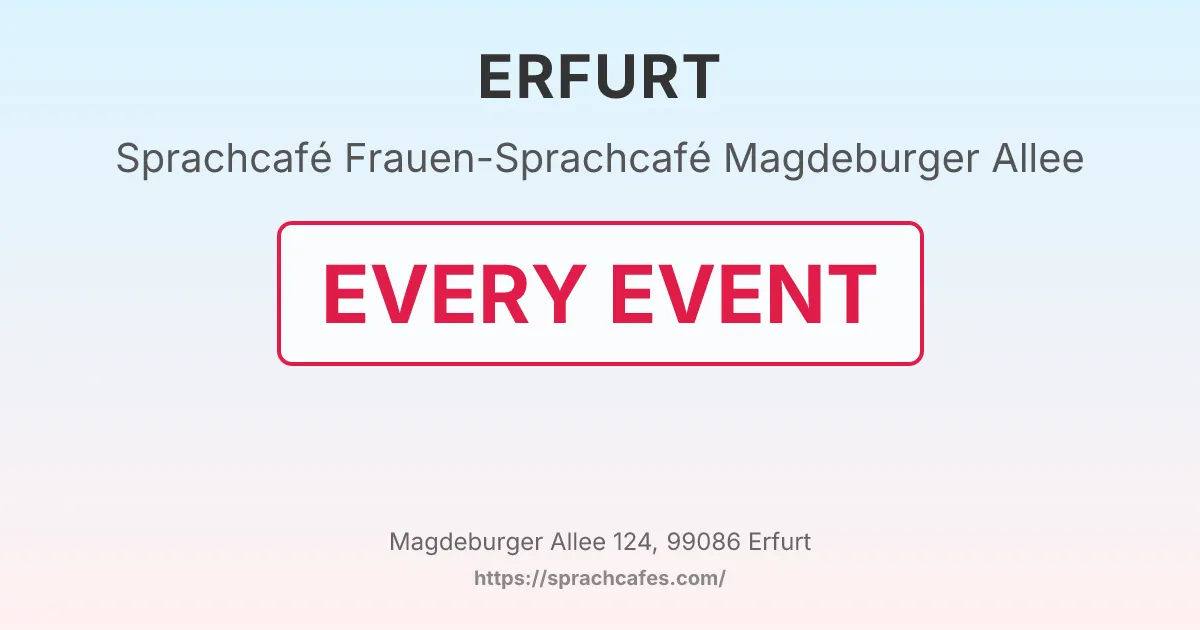 Frauen-Sprachcafé Magdeburger Allee – event photo