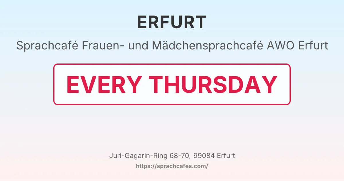 Frauen- und Mädchensprachcafé AWO Erfurt – event photo