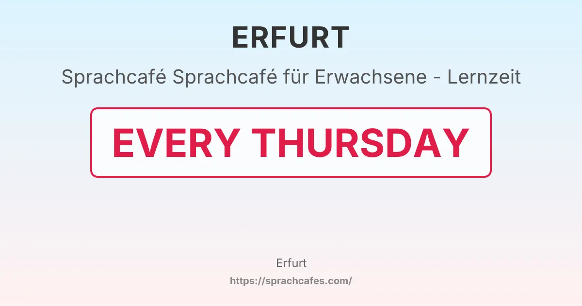 Sprachcafé für Erwachsene - Lernzeit – event photo