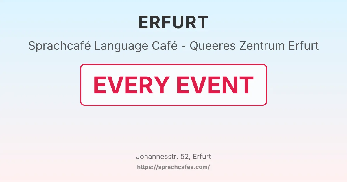 Language Café - Queeres Zentrum Erfurt – event photo