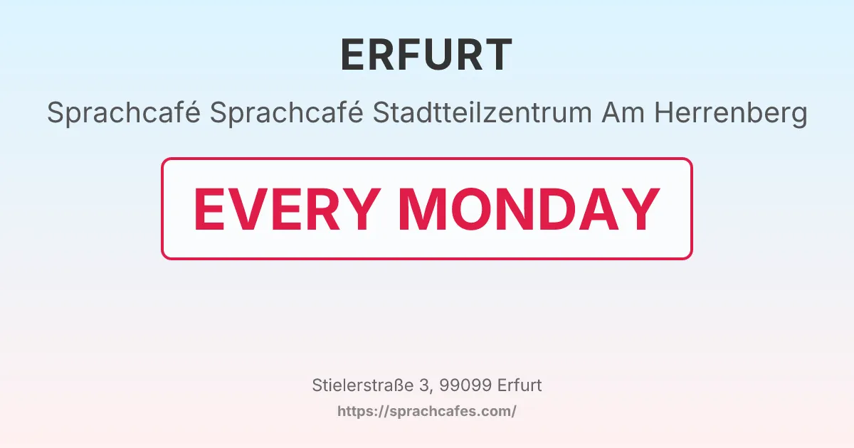 Sprachcafé Stadtteilzentrum Am Herrenberg – event photo