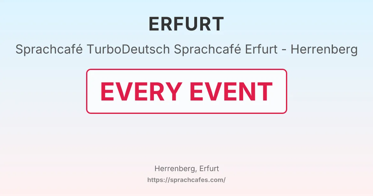 TurboDeutsch Sprachcafé Erfurt - Herrenberg – event photo