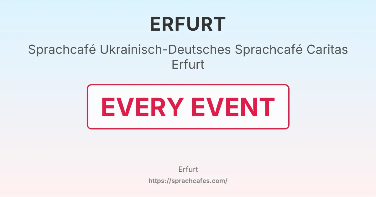 Ukrainisch-Deutsches Sprachcafé Caritas Erfurt – event photo