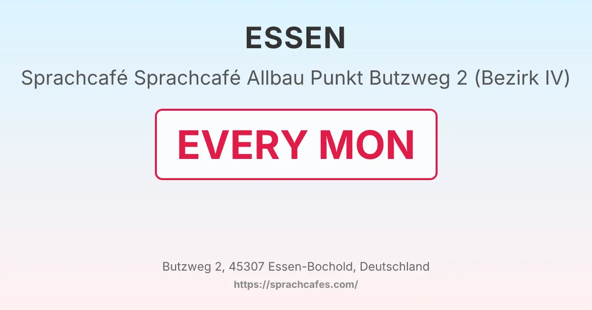 Sprachcafé Allbau Punkt Butzweg 2 (Bezirk IV) – event photo