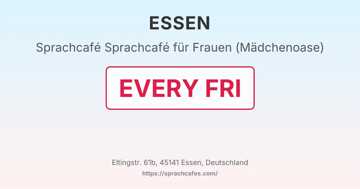 Sprachcafé für Frauen (Mädchenoase) – event photo
