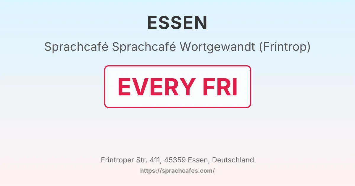 Sprachcafé Wortgewandt (Frintrop) – event photo