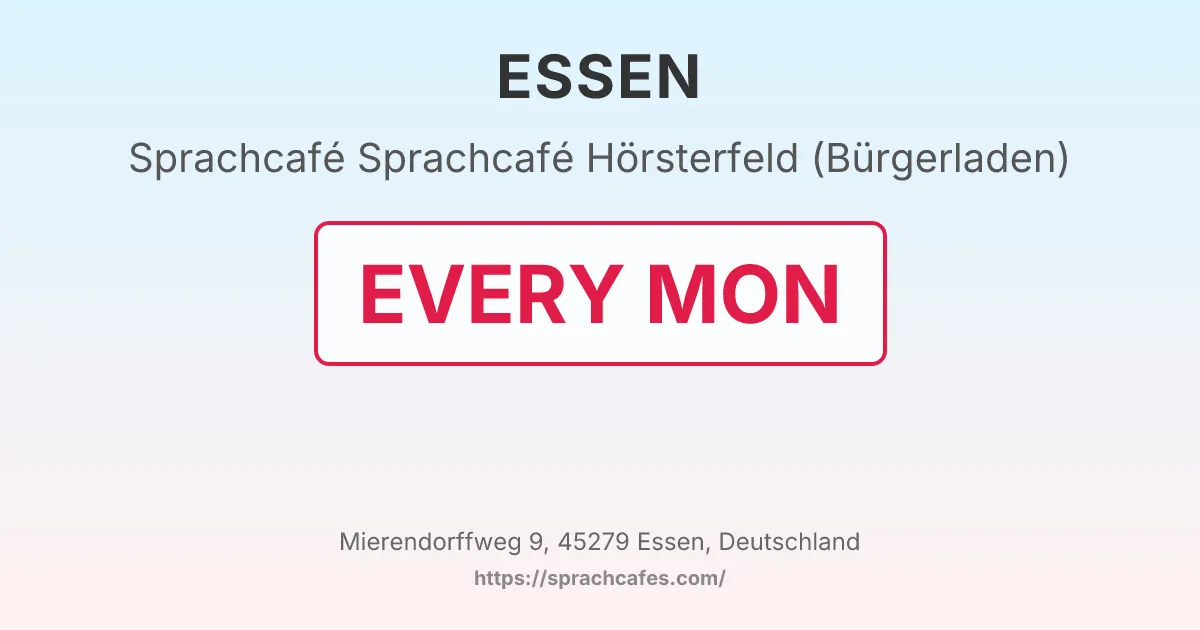Sprachcafé Hörsterfeld (Bürgerladen) – event photo