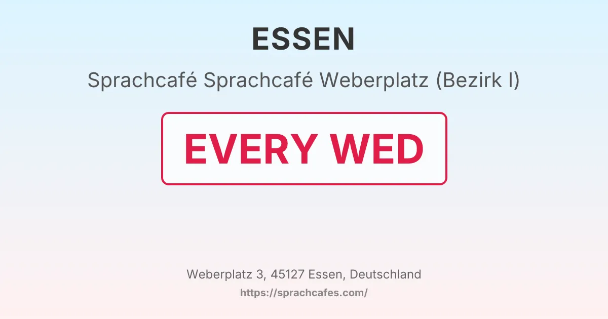 Sprachcafé Weberplatz (Bezirk I) – event photo