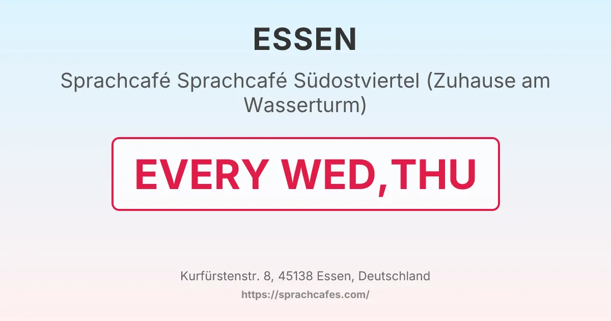 Sprachcafé Südostviertel (Zuhause am Wasserturm) – event photo