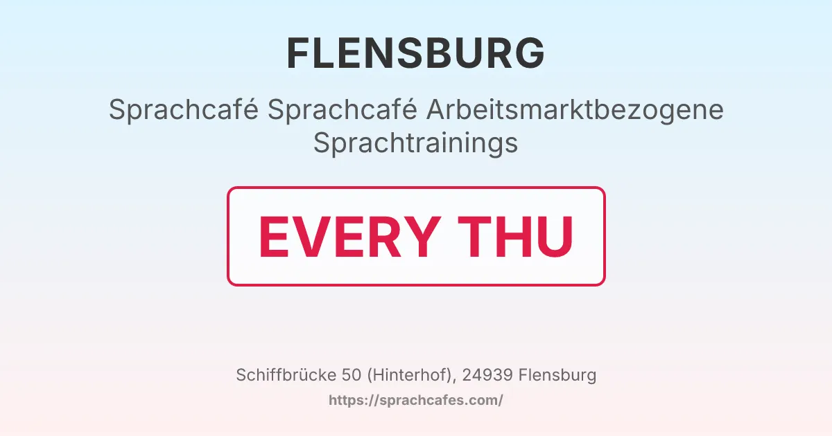 Sprachcafé Arbeitsmarktbezogene Sprachtrainings – event photo