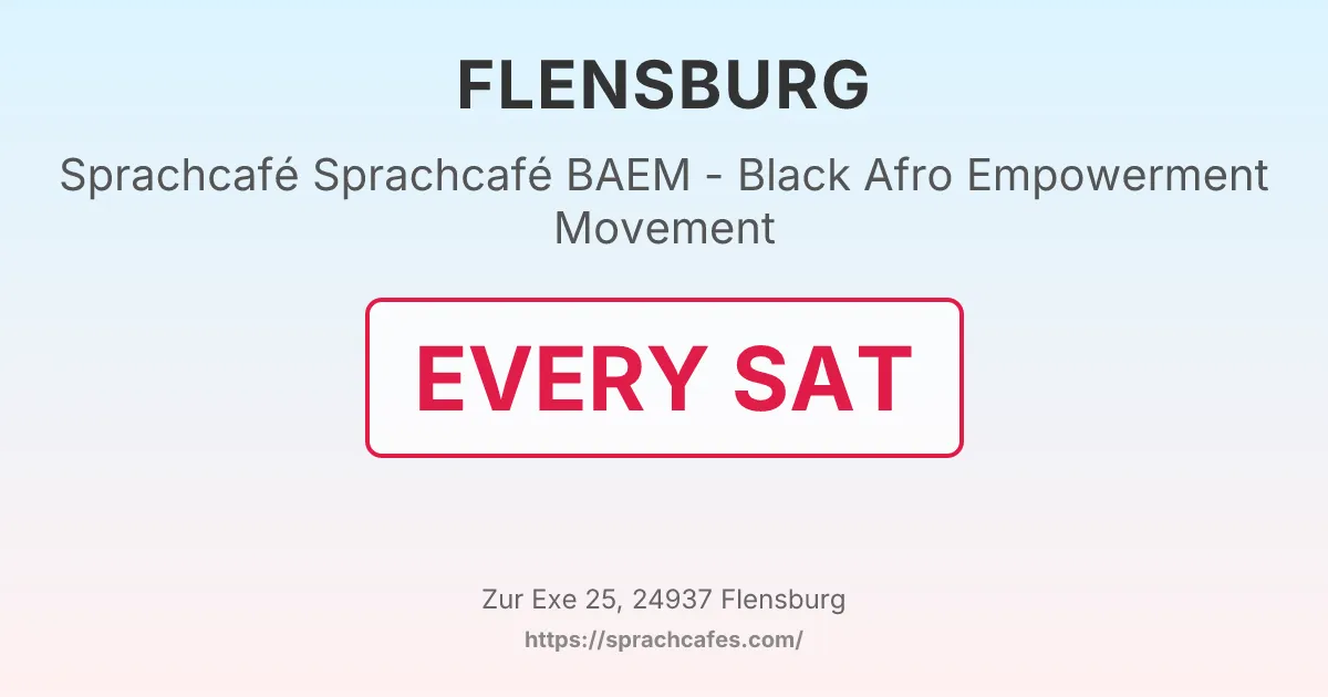 Sprachcafé BAEM - Black Afro Empowerment Movement – event photo