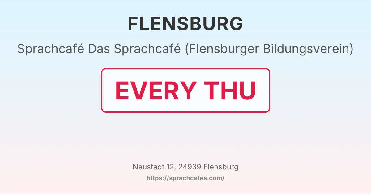 Das Sprachcafé (Flensburger Bildungsverein) – event photo