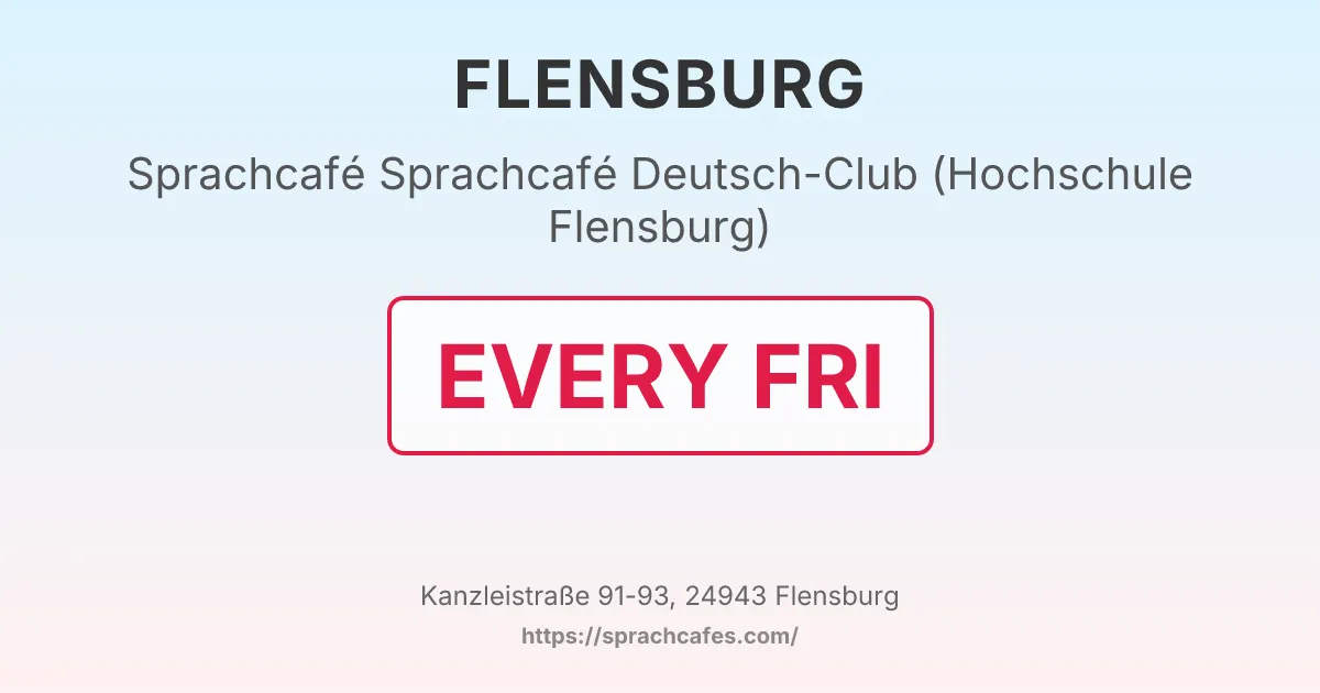 Sprachcafé Deutsch-Club (Hochschule Flensburg) – event photo