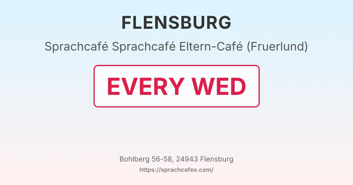 Sprachcafé Eltern-Café (Fruerlund) – event photo