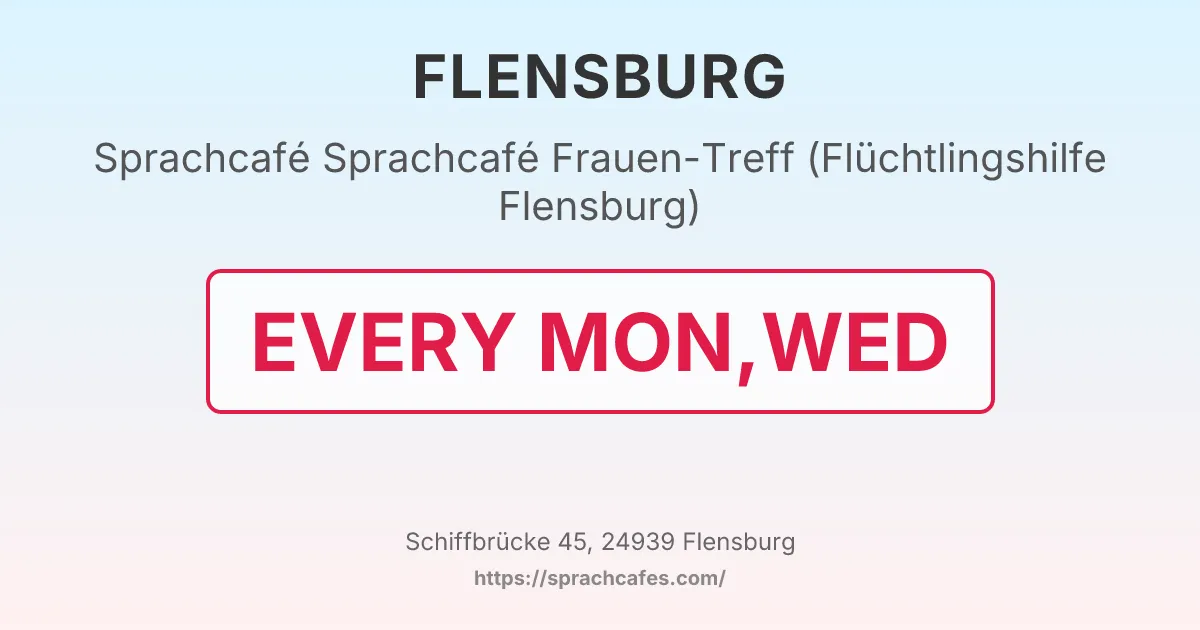 Sprachcafé Frauen-Treff (Flüchtlingshilfe Flensburg) – event photo
