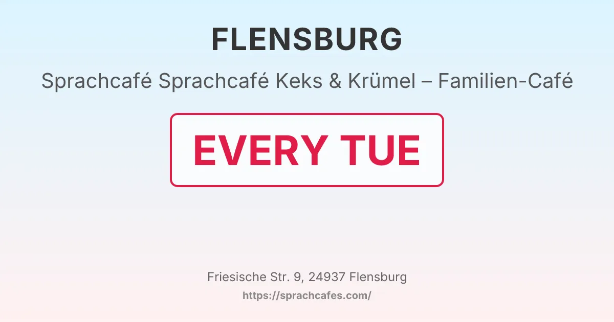 Sprachcafé Keks & Krümel – Familien-Café – event photo