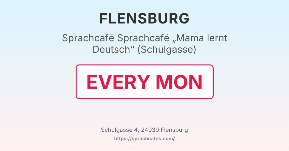 Sprachcafé „Mama lernt Deutsch“ (Schulgasse) – event photo