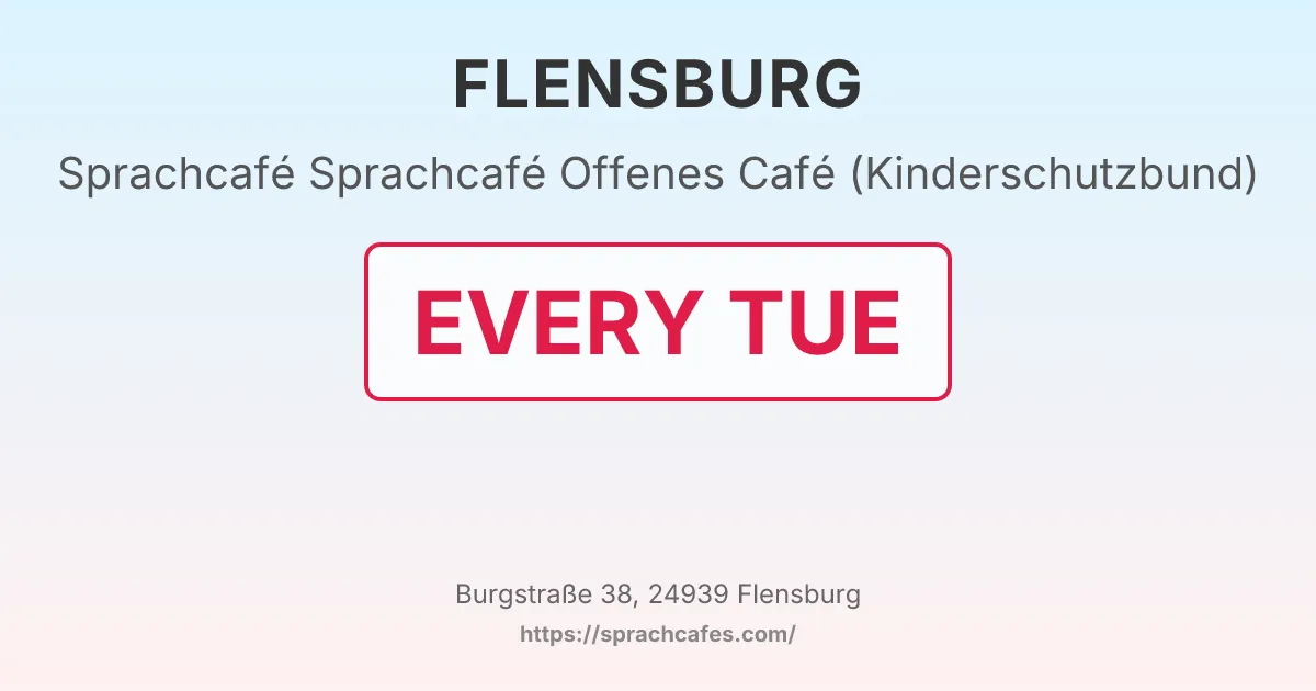 Sprachcafé Offenes Café (Kinderschutzbund) – event photo