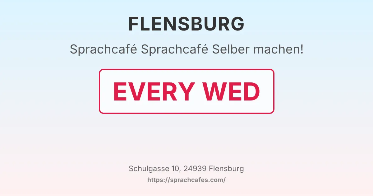 Sprachcafé Selber machen! – event photo