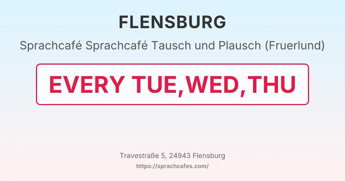 Sprachcafé Tausch und Plausch (Fruerlund) – event photo