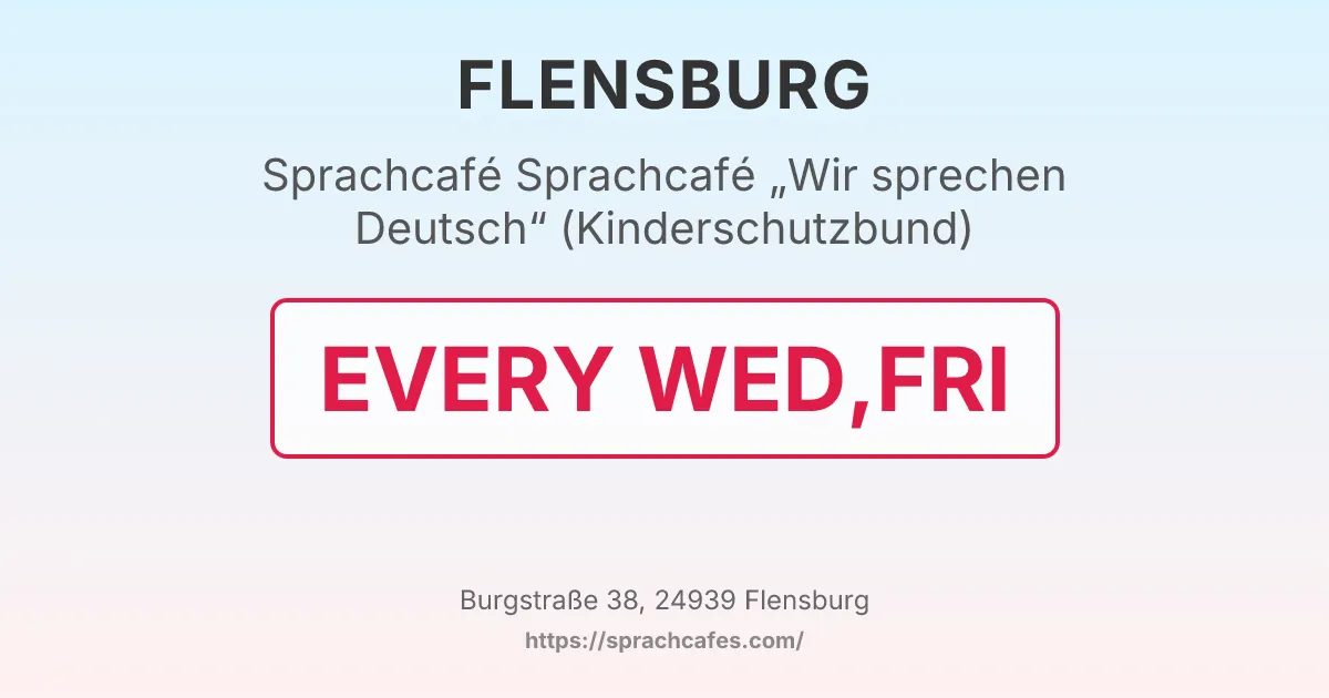 Sprachcafé „Wir sprechen Deutsch“ (Kinderschutzbund) – event photo