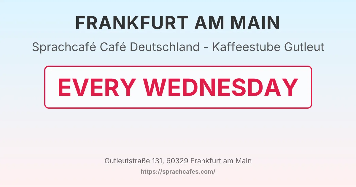 Café Deutschland - Kaffeestube Gutleut – event photo