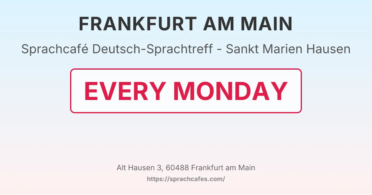 Deutsch-Sprachtreff - Sankt Marien Hausen – event photo