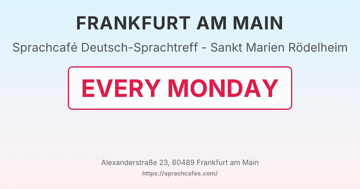 Deutsch-Sprachtreff - Sankt Marien Rödelheim – event photo