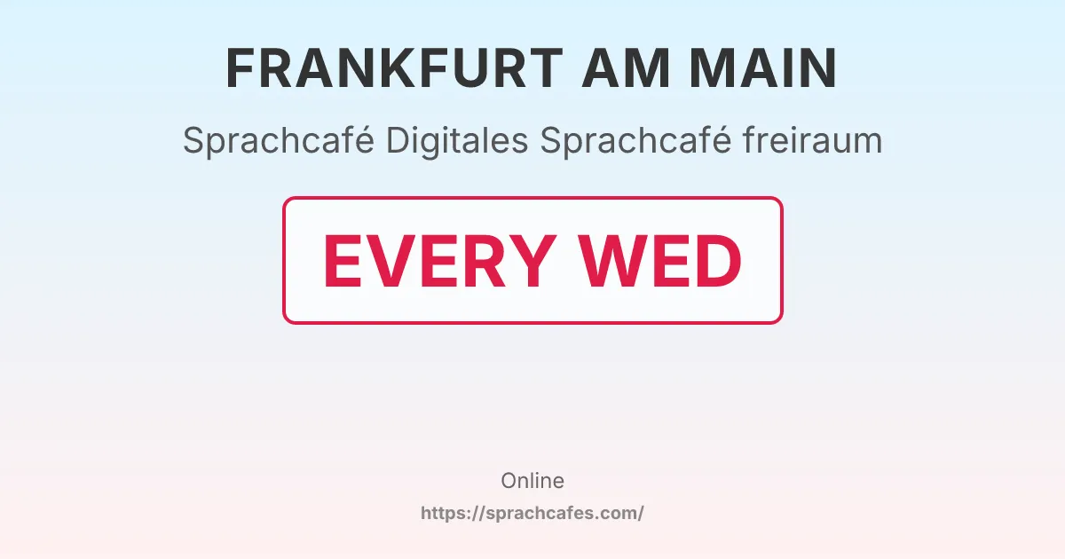 Digitales Sprachcafé freiraum – event photo