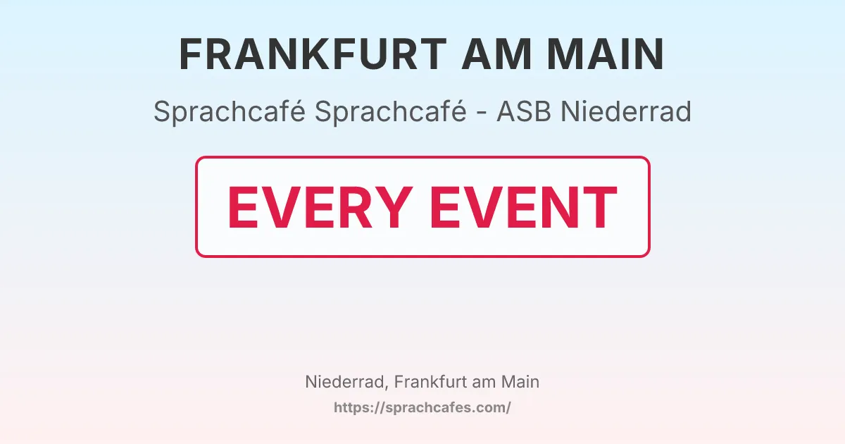 Sprachcafé - ASB Niederrad – event photo