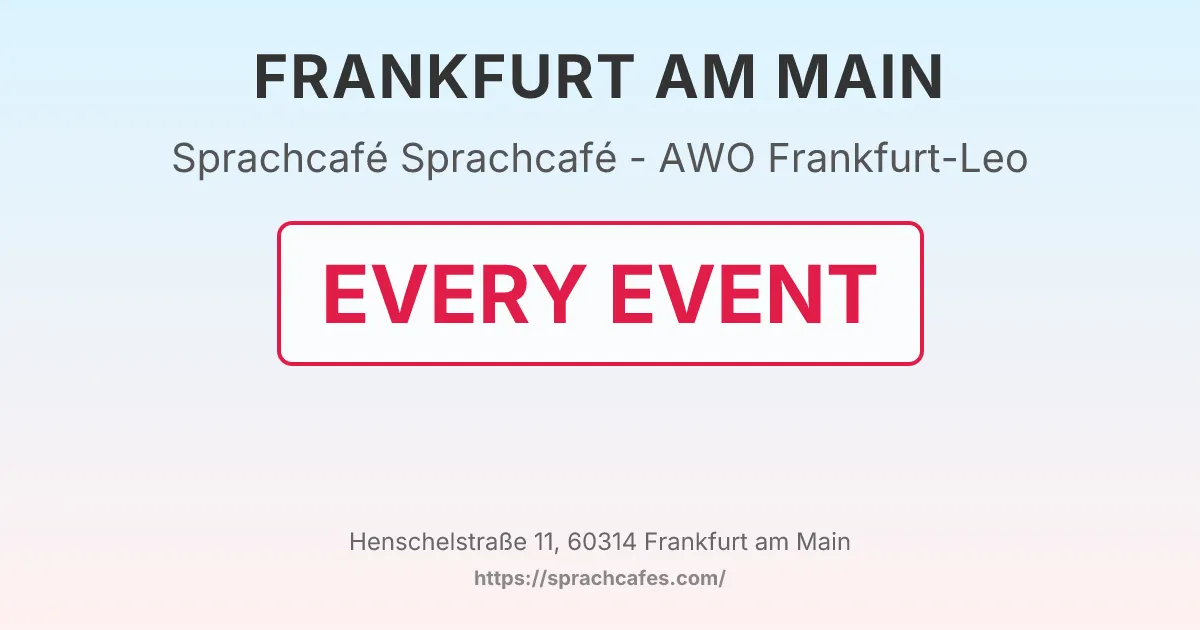 Sprachcafé - AWO Frankfurt-Leo – event photo