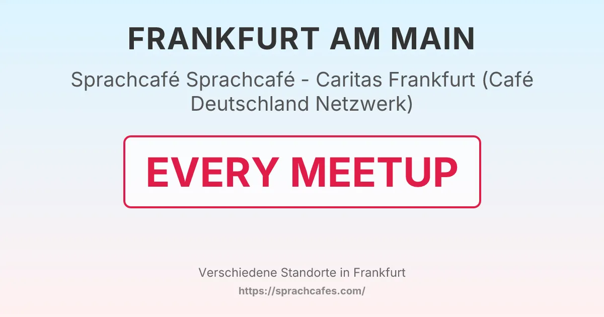 Sprachcafé - Caritas Frankfurt (Café Deutschland Netzwerk) – event photo