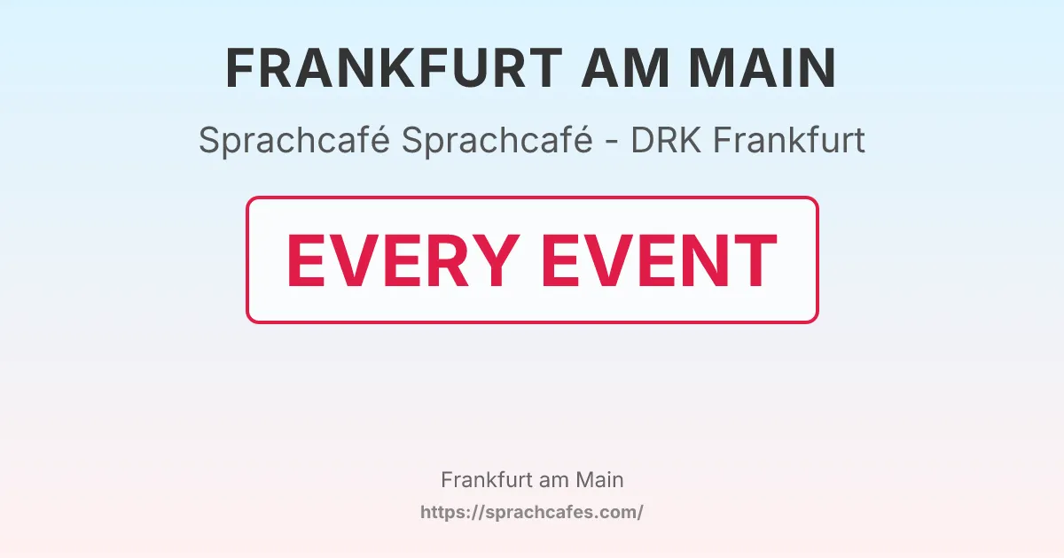 Sprachcafé - DRK Frankfurt – event photo