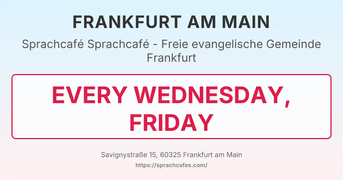 Sprachcafé - Freie evangelische Gemeinde Frankfurt – event photo