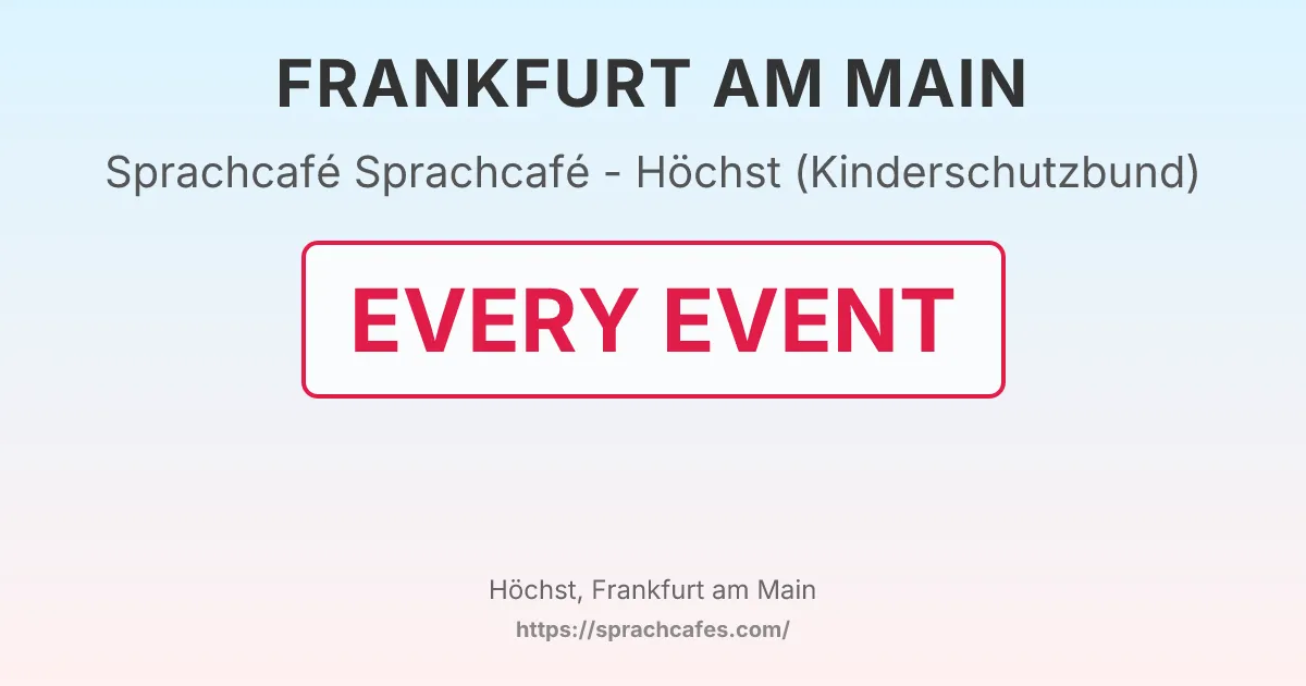Sprachcafé - Höchst (Kinderschutzbund) – event photo
