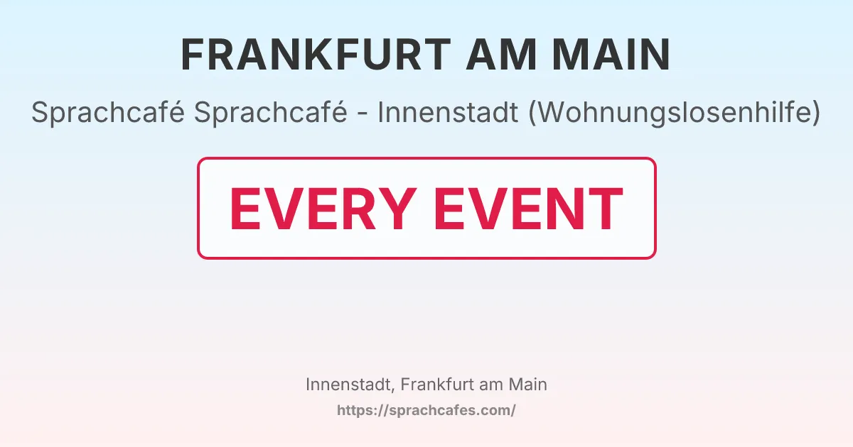 Sprachcafé - Innenstadt (Wohnungslosenhilfe) – event photo