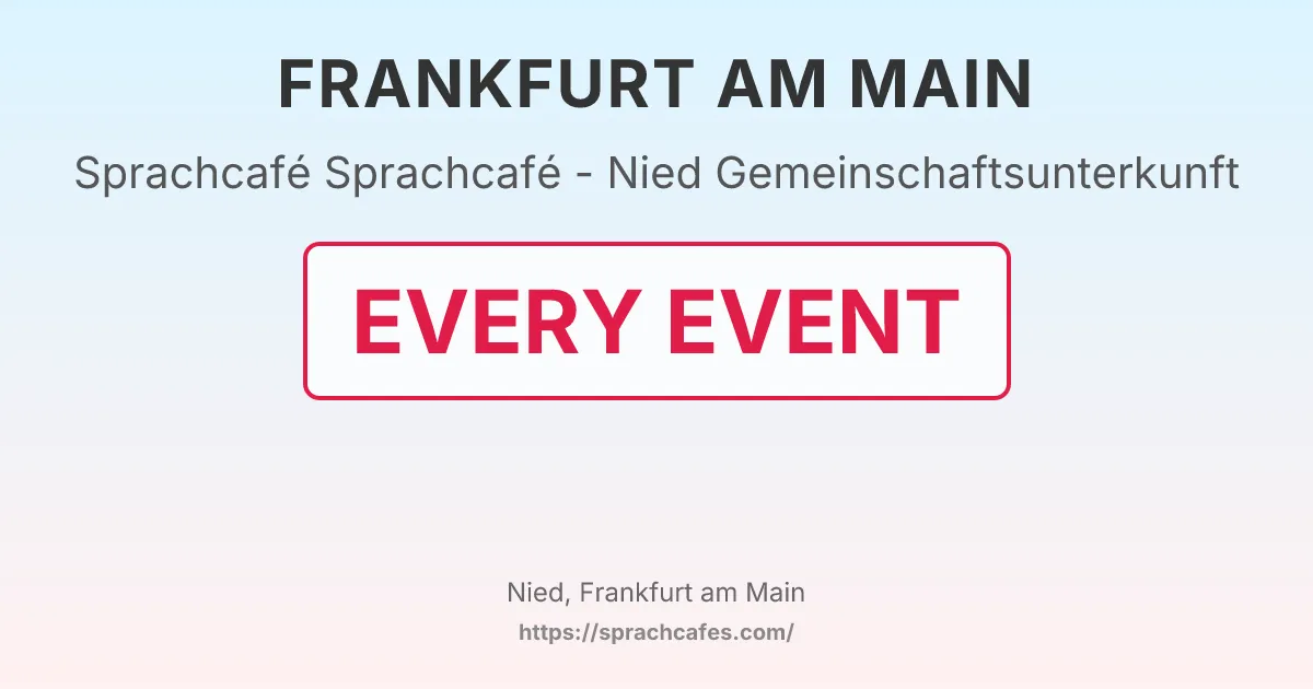 Sprachcafé - Nied Gemeinschaftsunterkunft – event photo