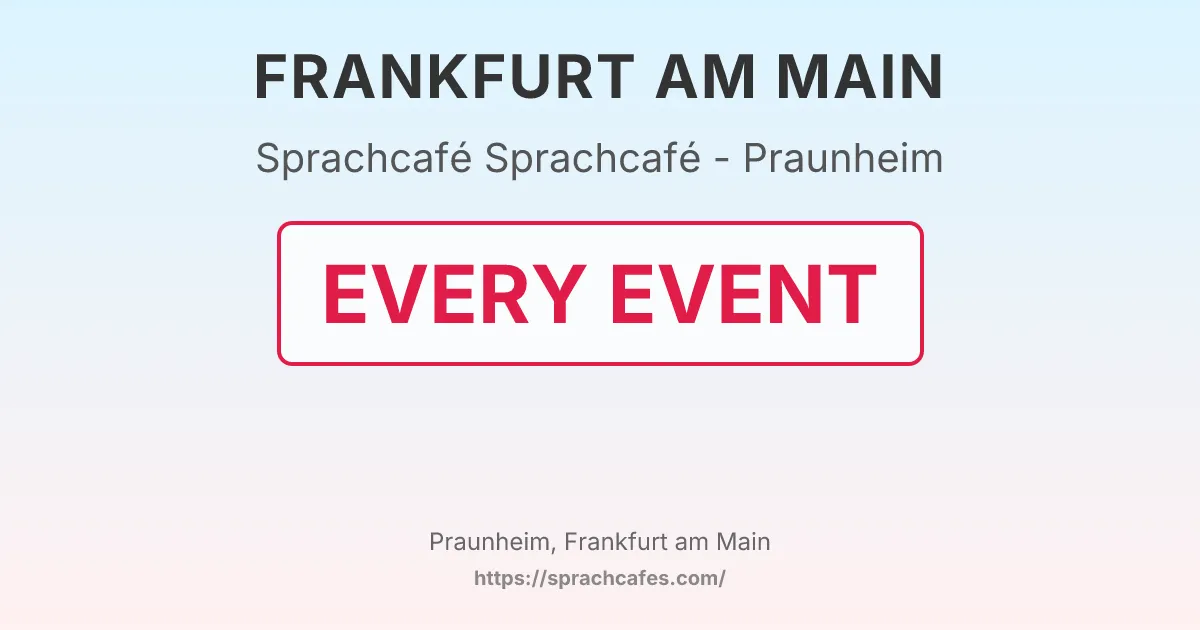 Sprachcafé - Praunheim – event photo