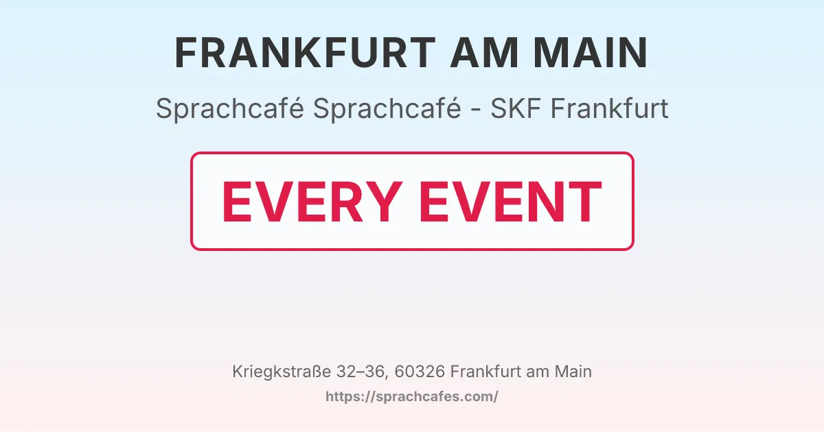 Sprachcafé - SKF Frankfurt – event photo