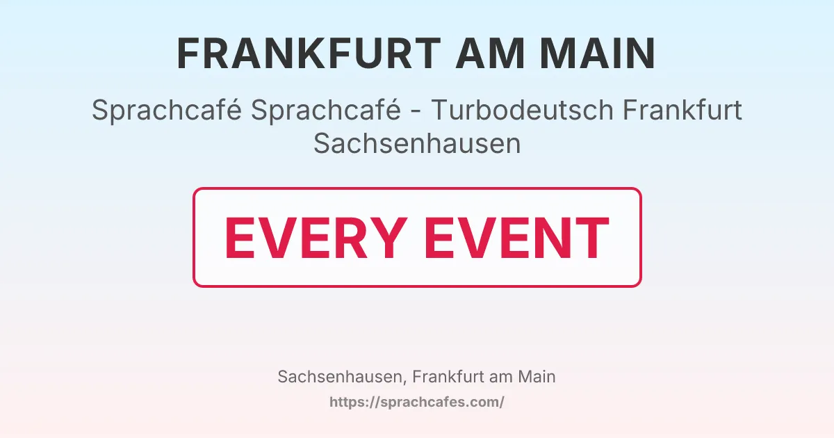Sprachcafé - Turbodeutsch Frankfurt Sachsenhausen – event photo