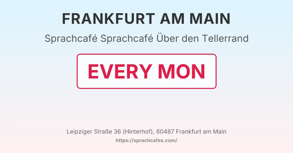 Sprachcafé Über den Tellerrand – event photo