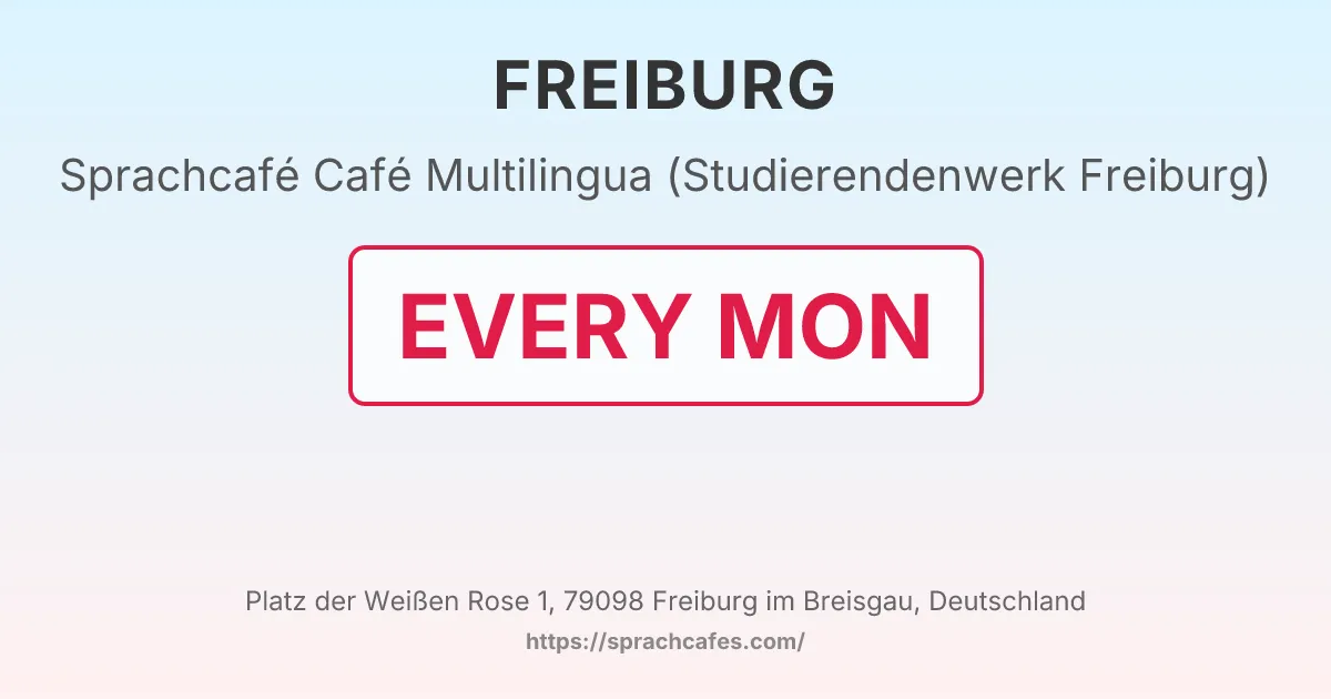 Café Multilingua (Studierendenwerk Freiburg) – event photo