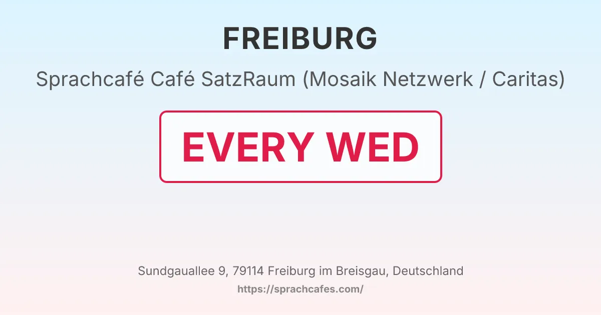 Café SatzRaum (Mosaik Netzwerk / Caritas) – event photo