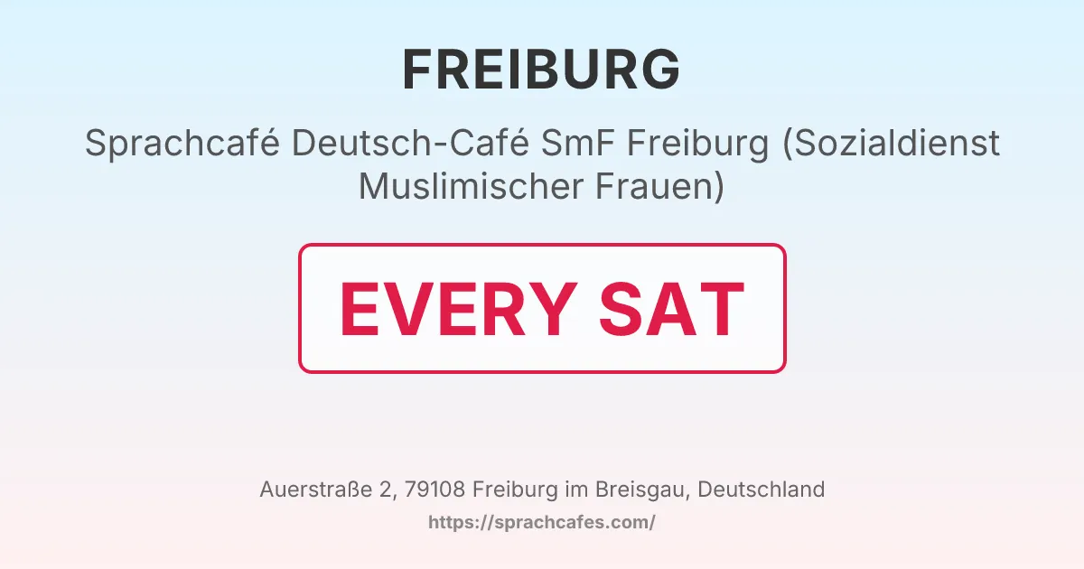 Deutsch-Café SmF Freiburg (Sozialdienst Muslimischer Frauen) – event photo