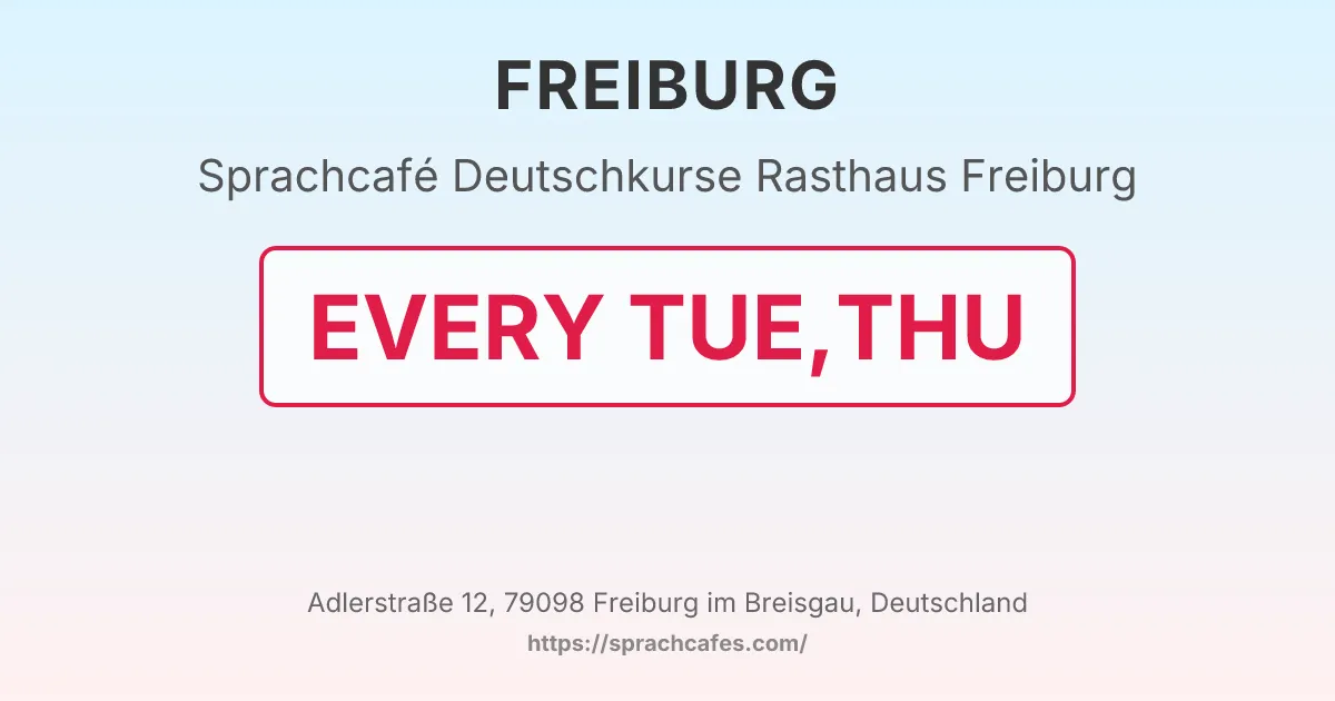 Deutschkurse Rasthaus Freiburg – event photo