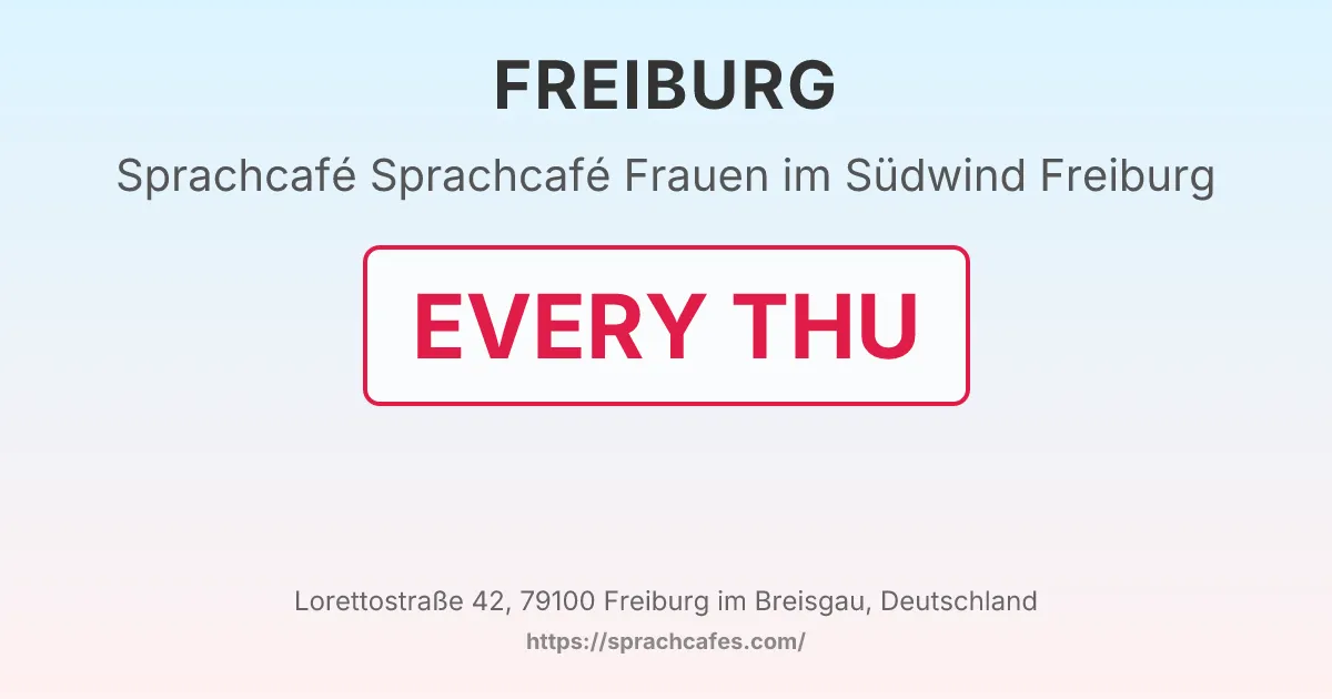 Sprachcafé Frauen im Südwind Freiburg – event photo