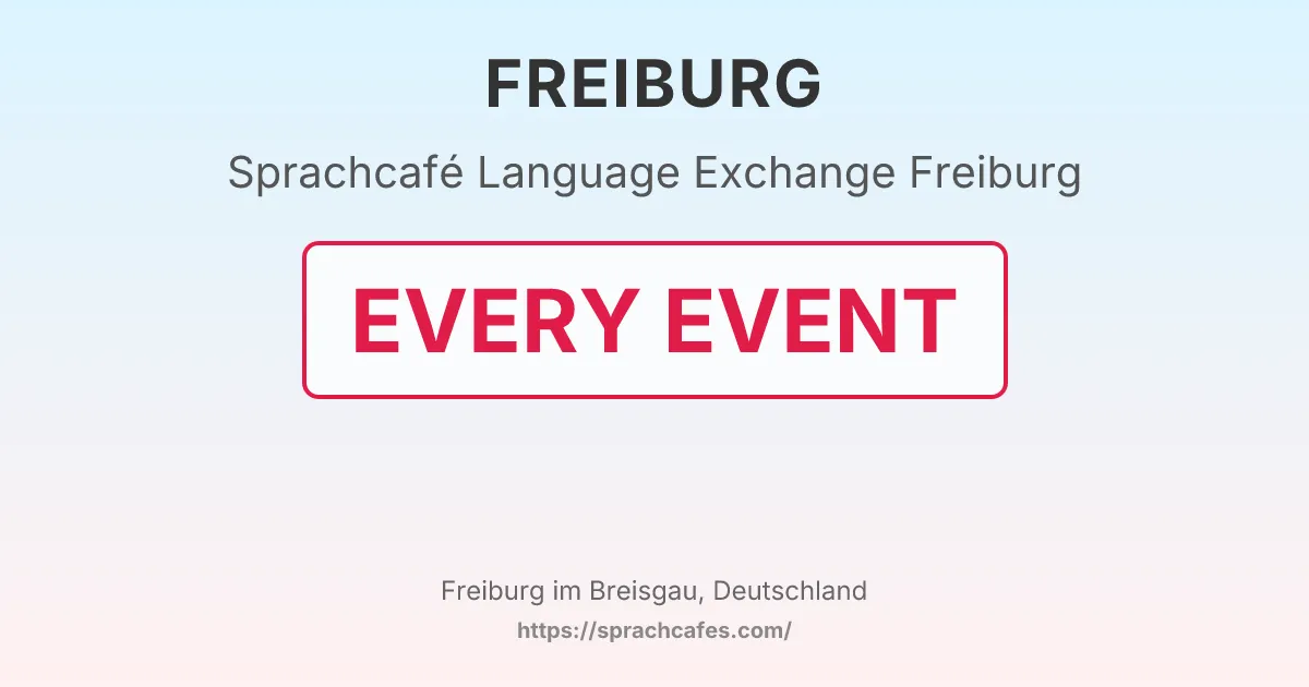 Language Exchange Freiburg – event photo