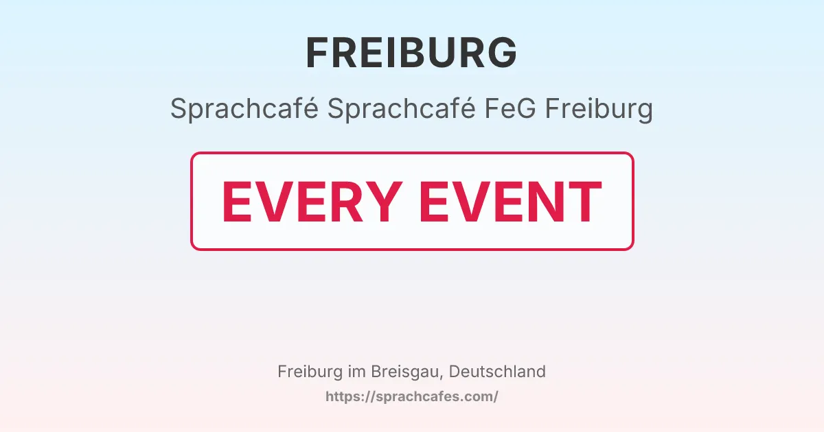 Sprachcafé FeG Freiburg – event photo