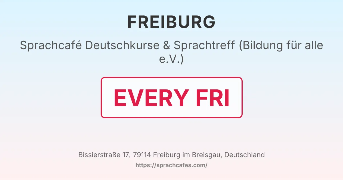 Deutschkurse & Sprachtreff (Bildung für alle e.V.) – event photo